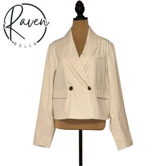 American Eagle Cropped Blazer Size L - Picture 5 of 12